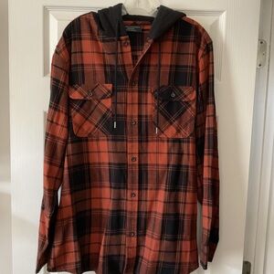 Weatherproof Red and Black Lightweight Shirt Jacket